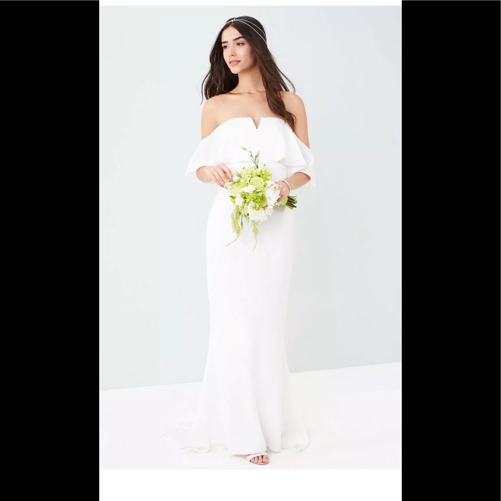 LOVERS + FRIENDS Barbara ruffles forma/bridal gown